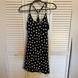 Outdoor Voices Exercise Dress in Black Polka Dot, size Small